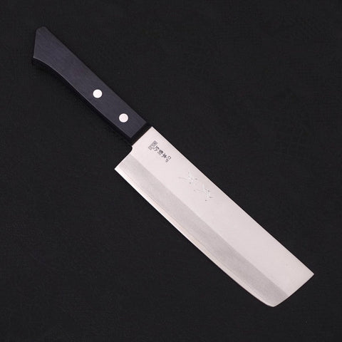 Nakiri VG-1 Polished Western Black Handle 160mm (Tsuba-nashi) (6.3”)-[Musashi]-[Japanese-Kitchen-Knives]