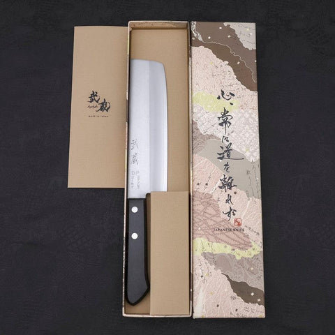 Nakiri VG-1 Polished Western Black Handle 165mm (6.5”)-[Musashi]-[Japanese-Kitchen-Knives]