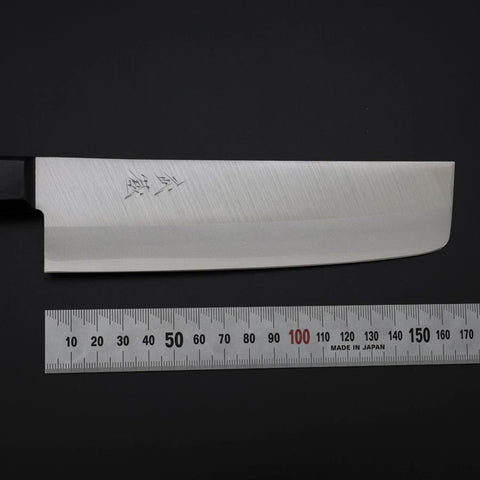 Nakiri VG-1 Polished Western Black Handle 165mm (Tsuba-nashi) (6.5”)-[Musashi]-[Japanese-Kitchen-Knives]