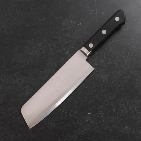 Nakiri VG-1 Polished Western Copper Inlay Handle 160mm (6.3”)-[Musashi]-[Japanese-Kitchen-Knives]