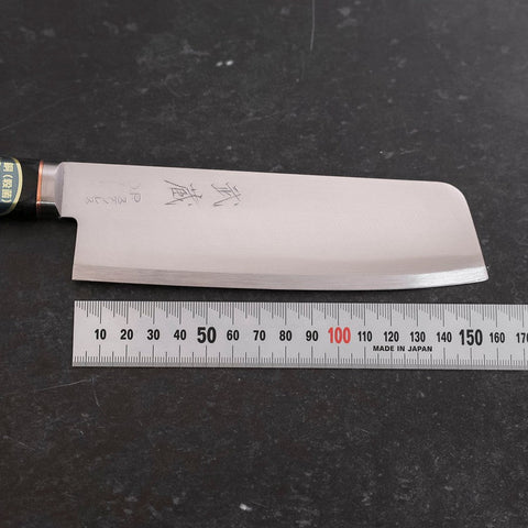 Nakiri VG-1 Polished Western Copper Inlay Handle 160mm (6.3”)-[Musashi]-[Japanese-Kitchen-Knives]