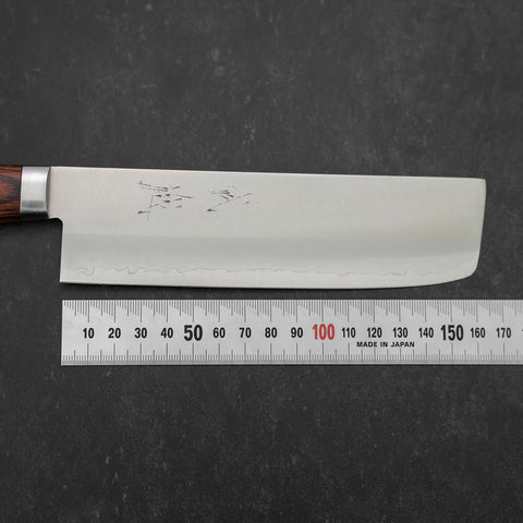Nakiri VG-1 Polished Western Mahogany Handle 165mm (6.5”)-[Musashi]-[Japanese-Kitchen-Knives]