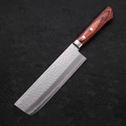 Nakiri VG-1 Tsuchime Western Mahogany Handle 165mm (6.5”)-[Musashi]-[Japanese-Kitchen-Knives]
