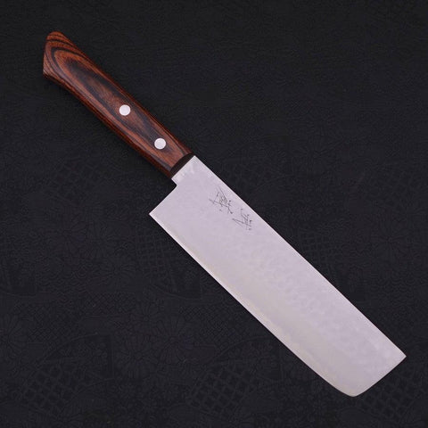 Nakiri VG-1 Tsuchime Western Mahogany Handle 165mm (6.5”)-[Musashi]-[Japanese-Kitchen-Knives]