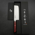 Nakiri VG-1 Tsuchime Western Red Mahogany Handle 165mm (6.5”)-[Musashi]-[Japanese-Kitchen-Knives]