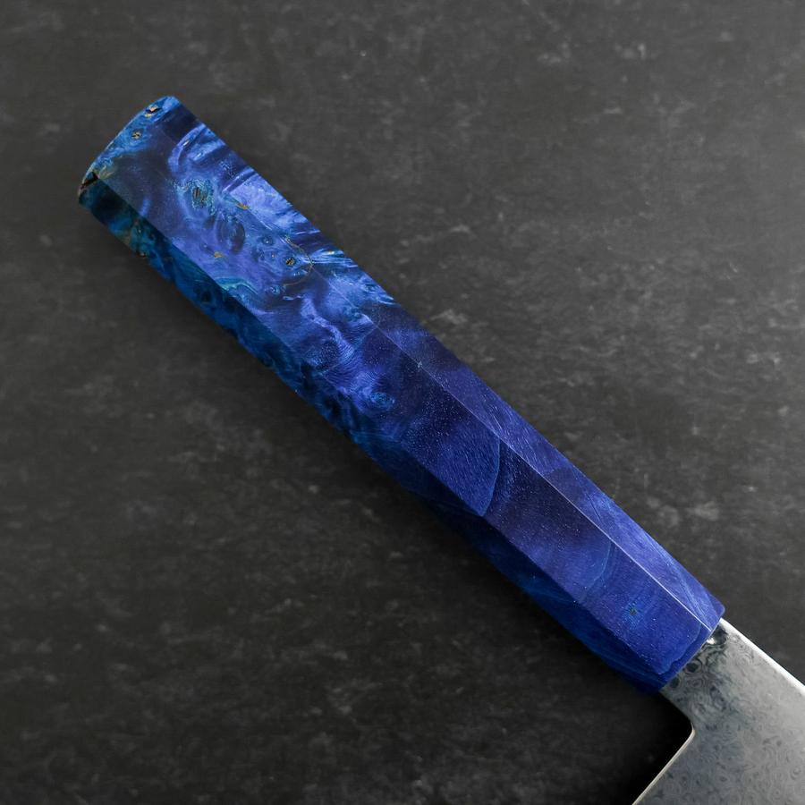 Nakiri VG-10 Damascus Blue Birch Handle 170mm (6.7”) – MUSASHI