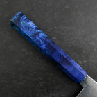 Nakiri VG-10 Damascus Blue Birch Handle 170mm (6.7”)-[Musashi]-[Japanese-Kitchen-Knives]