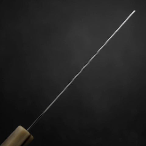 Nakiri VG-10 Damascus Buffalo Dark Pink Maple Handle 170mm (6.7”)-[Musashi]-[Japanese-Kitchen-Knives]