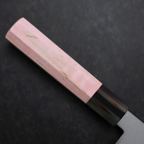 Nakiri VG-10 Damascus Buffalo Light Pink Maple Handle 170mm (6.7”)-[Musashi]-[Japanese-Kitchen-Knives]