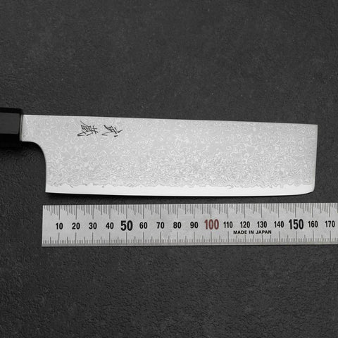 Nakiri VG-10 Damascus Ebony Handle 165mm (6.5”)-[Musashi]-[Japanese-Kitchen-Knives]