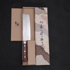 Nakiri VG-10 Damascus Mahogany Handle 165mm (6.5”)-[Musashi]-[Japanese-Kitchen-Knives]