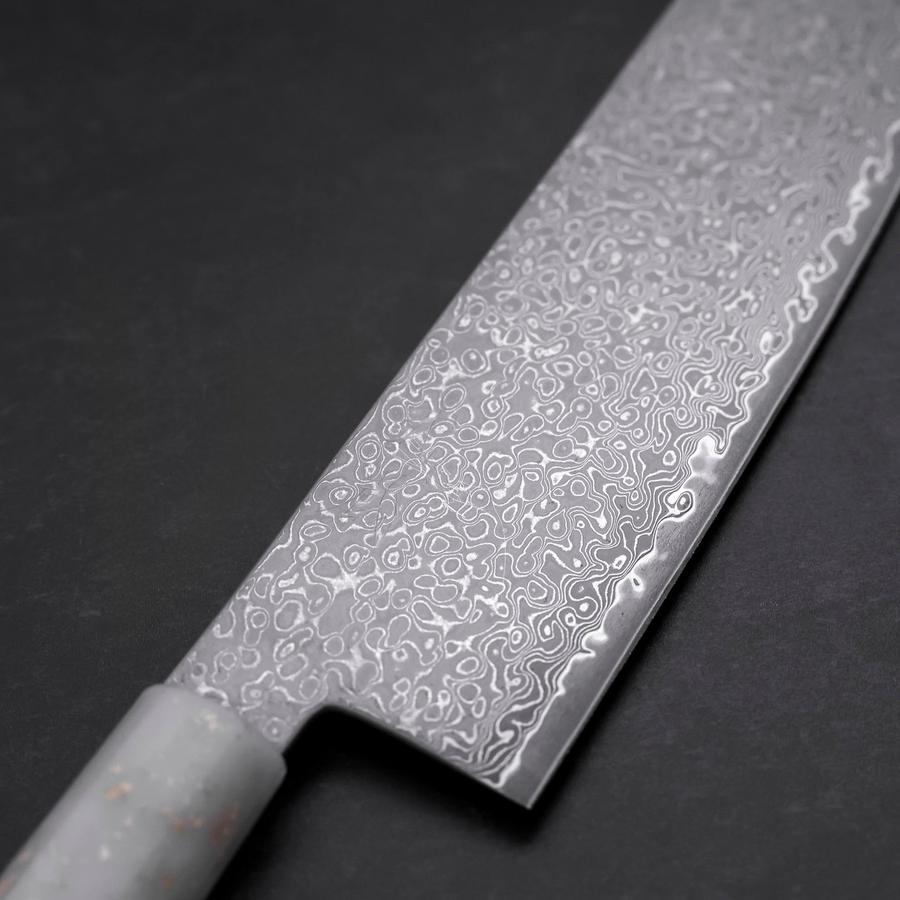 Nakiri VG-10 Damascus Ocean White Black Gold Handle 165mm (6.5