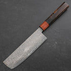Nakiri VG-10 Damascus Shitan Ebony Handle 165mm (6.5”)-[Musashi]-[Japanese-Kitchen-Knives]