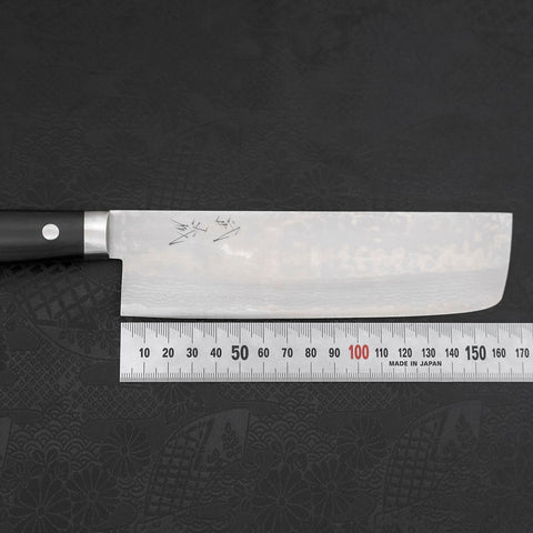 Nakiri VG-10 Damascus Western Black Handle 165mm (6.5”)-[Musashi]-[Japanese-Kitchen-Knives]