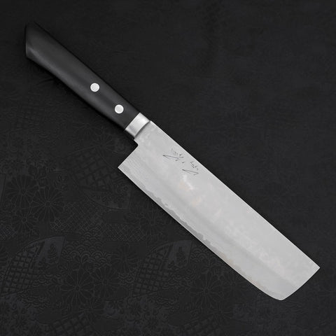 Nakiri VG-10 Damascus Western Black Handle 165mm (6.5”)-[Musashi]-[Japanese-Kitchen-Knives]