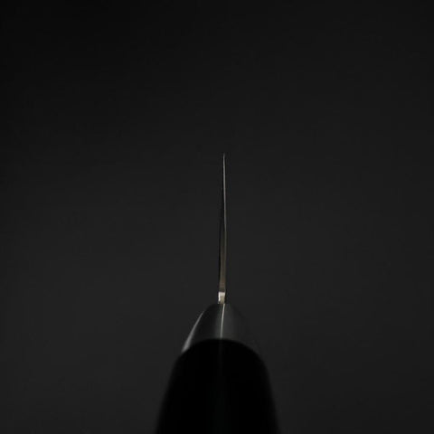 Nakiri VG-10 Damascus Western Black Round Handle 170mm-[Musashi]-[Japanese-Kitchen-Knives]