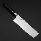 Nakiri VG-10 Damascus Western Black Round Handle 170mm-[Musashi]-[Japanese-Kitchen-Knives]