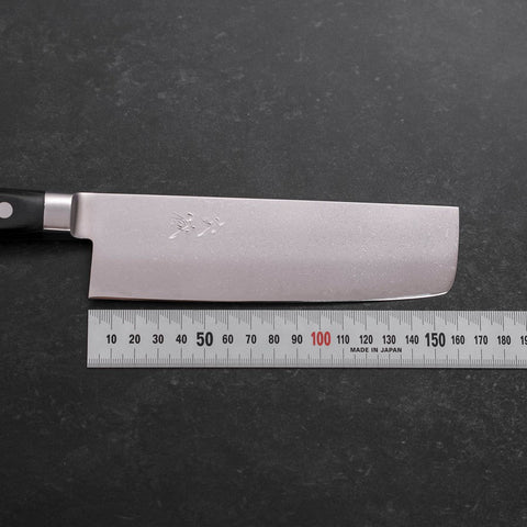 Nakiri VG-10 Damascus Western Cherry Handle 165mm (6.5”)-[Musashi]-[Japanese-Kitchen-Knives]
