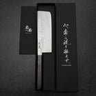Nakiri VG-10 Damascus Yamanaka Black Urushi Handle 170mm-[Musashi]-[Japanese-Kitchen-Knives]