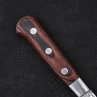 Nakiri VG-10 Mirror Tsuchime Damascus Mahogany Handle 165mm (6.5”)-[Musashi]-[Japanese-Kitchen-Knives]