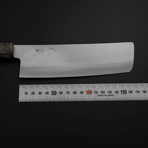 Nakiri VG-10 Polished Maple Handle 165mm (6.5”)-[Musashi]-[Japanese-Kitchen-Knives]