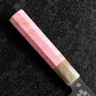 Nakiri VG-10 Polished Sakura Buffalo Dark Pink Maple Handle 165mm-[Musashi]-[Japanese-Kitchen-Knives]