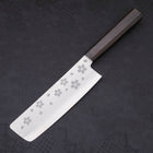 Nakiri VG-10 Polished Sakura Ebony Handle 165mm (6.5”)-[Musashi]-[Japanese-Kitchen-Knives]