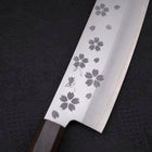 Nakiri VG-10 Polished Sakura Ebony Handle 165mm (6.5”)-[Musashi]-[Japanese-Kitchen-Knives]