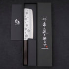 Nakiri VG-10 Polished Sakura Ebony Handle 165mm (6.5”)-[Musashi]-[Japanese-Kitchen-Knives]