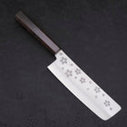 Nakiri VG-10 Polished Sakura Ebony Handle 165mm (6.5”)-[Musashi]-[Japanese-Kitchen-Knives]