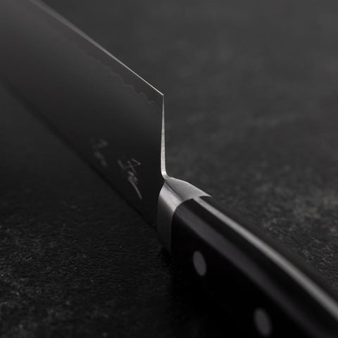 Nakiri VG-10 Polished Western Black Handle 165mm (6.5”)-[Musashi]-[Japanese-Kitchen-Knives]