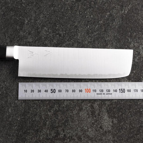Nakiri VG-10 Polished Western Black Handle 165mm (6.5”)-[Musashi]-[Japanese-Kitchen-Knives]