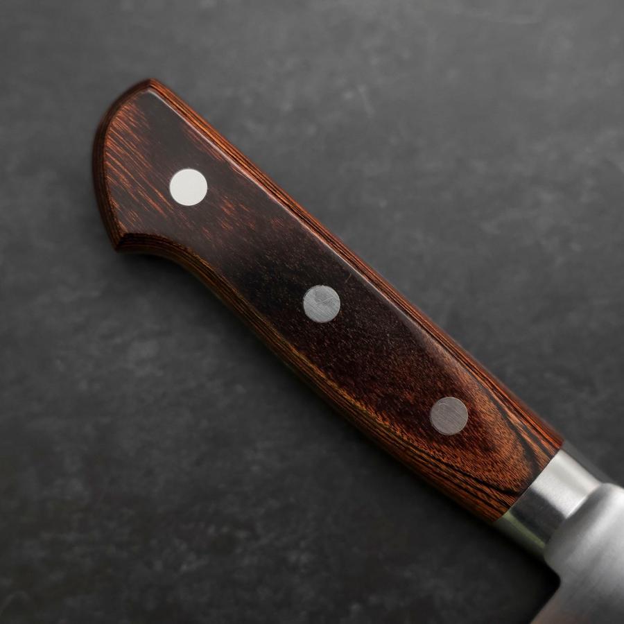 本焼菜切り　大包丁 菜切 VG-10 磨き 槌目 洋風マホガニー柄 165mm – MUSASHI