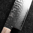 Nakiri VG-10 Tsuchime Damascus Buffalo Dark Pink Maple Handle 170mm-[Musashi]-[Japanese-Kitchen-Knives]