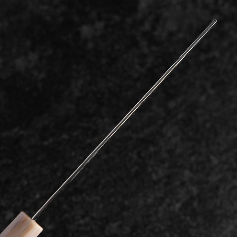 Nakiri VG-10 Tsuchime Damascus Buffalo Dark Pink Maple Handle 170mm-[Musashi]-[Japanese-Kitchen-Knives]