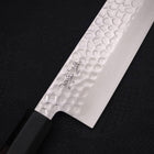 Nakiri VG-10 Tsuchime Damascus Buffalo Ebony Handle 165mm (6.5”)-[Musashi]-[Japanese-Kitchen-Knives]