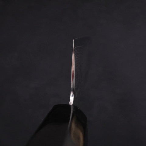 Nakiri VG-10 Tsuchime Damascus Buffalo Ebony Handle 165mm (6.5”)-[Musashi]-[Japanese-Kitchen-Knives]