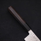 Nakiri VG-10 Tsuchime Damascus Buffalo Ebony Handle 165mm (6.5”)-[Musashi]-[Japanese-Kitchen-Knives]