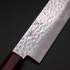 Nakiri VG-10 Tsuchime Damascus Cherry Grey Handle 165mm (6.5”)-[Musashi]-[Japanese-Kitchen-Knives]