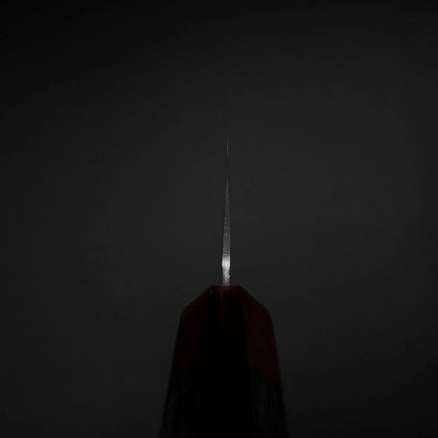 Nakiri VG-10 Tsuchime Damascus Cherry Grey Handle 165mm-[Musashi]-[Japanese-Kitchen-Knives]