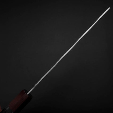 Nakiri VG-10 Tsuchime Damascus Cherry Grey Handle 165mm-[Musashi]-[Japanese-Kitchen-Knives]