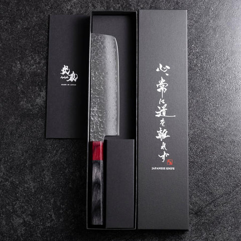 Nakiri VG-10 Tsuchime Damascus Pakka Handle 165mm-[Musashi]-[Japanese-Kitchen-Knives]