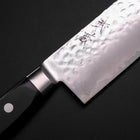 Nakiri VG-10 Tsuchime Damascus Western Black Handle 165mm-[Musashi]-[Japanese-Kitchen-Knives]
