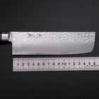 Nakiri VG-10 Tsuchime Damascus Western Black Handle 165mm-[Musashi]-[Japanese-Kitchen-Knives]