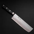 Nakiri VG-10 Tsuchime Damascus Western Black Handle 165mm-[Musashi]-[Japanese-Kitchen-Knives]