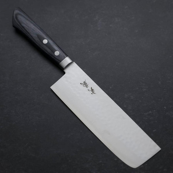 菜切 VG-10 槌目ダマスカス 洋風茶柄 165mm – MUSASHI 菜切 VG-10 槌目ダマスカス 洋風茶柄 165mm – MUSASHI