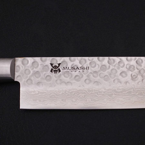 Nakiri VG-10 Tsuchime Damascus Western Handle 165mm (6.5”)-[Musashi]-[Japanese-Kitchen-Knives]