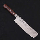 Nakiri VG-10 Tsuchime Damascus Western Handle 165mm (6.5”)-[Musashi]-[Japanese-Kitchen-Knives]