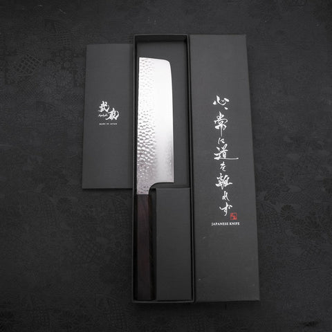 Nakiri VG-10 Tsuchime Ebony Handle 165mm (6.5”)-[Musashi]-[Japanese-Kitchen-Knives]