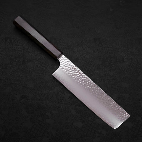 Nakiri VG-10 Tsuchime Ebony Handle 165mm (6.5”)-[Musashi]-[Japanese-Kitchen-Knives]